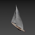 J-Class Yacht Endeavour Sailing 3d model