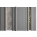Decorative Wall Panels With Wood Grain Stone Texture And Metallic Finishes