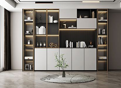 Modern Bookcase Simple Bookcase 3d model