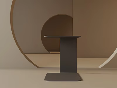 Modern Stylish Side Table With Sleek Metal Frame And Sturdy Base For Living Room Decor 3d model