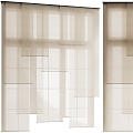 Curtain rolling shutter sunshade curtain gauze curtain dream curtain 3d model