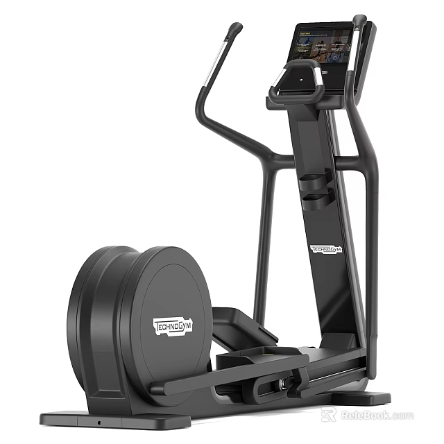 Elliptical Trainer For Home Gym Fitness Workout With LCD Display And Magnetic Resistance 3d model 