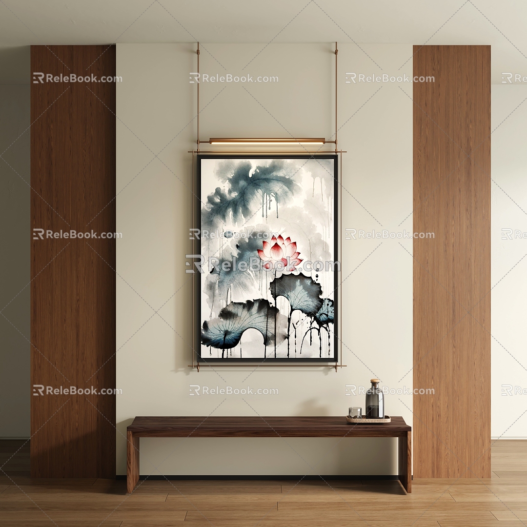 New Chinese style antique decorative painting 3d model