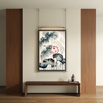 New Chinese style antique decorative painting 3d model