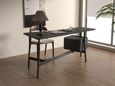 Modern desk and chair combination 3d model