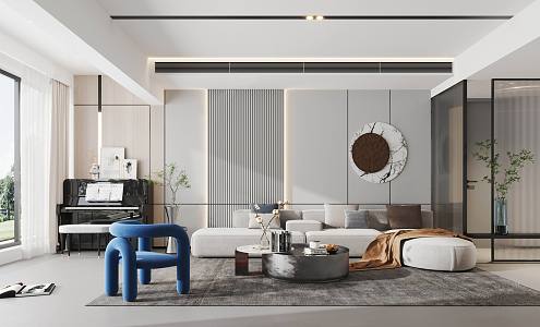 Modern Living Room Simple Living Room 3d model