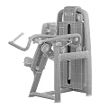 Black Fitness Chest Press Machine With Yellow Accents And Ergonomic Design For Strength Training