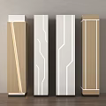 Modern Decorative Columns With Geometric Patterns And Color Variations 3d model