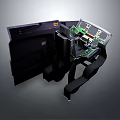Modern console ship console rudder sci-fi operating cabin spacecraft console 3d model