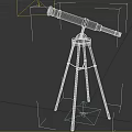 Commercial Telescope Equipment with White Body Silver and Brown Tripod Stand for Professional Observation