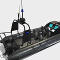 Police Rigid Inflatable Boat With Equipment And Markings