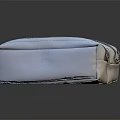 Light Blue Toiletry Bag With Double Zippers And Fabric Material For Travel Storage