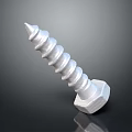 Durable Silver Hardware Tools Screw With Hex Head And Threaded Shank For Construction Projects 3d model