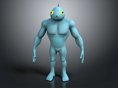 Modern sea beast ichthyosaur sea monster 3d model Modern sea beast ichthyosaur sea monster 3d model