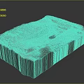 3D Model of Ancient Archaeological Site With Stepped Structure and Water Basin