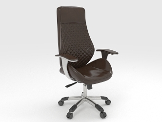 swivel chair office chair leather chair seat 3d model