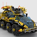 Large Building Blocks Vehicle Model With Multiple Wheels