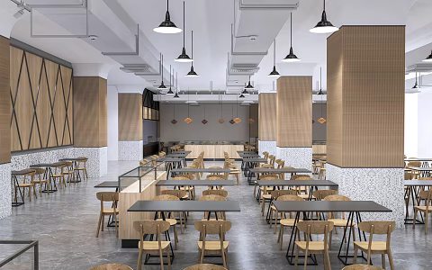 Canteen Company Canteen Staff Canteen Tables and Chairs 3d model