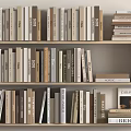 Neatly Arranged Books And Magazines On Wooden Shelves With Various Titles