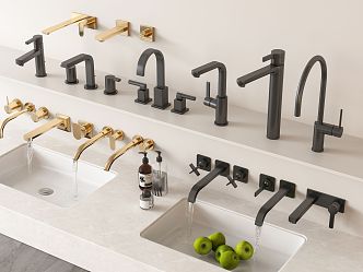 Faucet stainless steel faucet combination sink 3d model