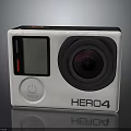 GoPro HERO4 Digital Action Camera With Display Screen Lens And Power Button