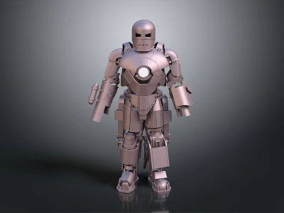 Detailed 3D Iron Man Robot Suit With Metallic Armor And Mechanical Parts 3d model