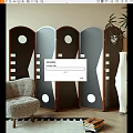 Modern Silent Screen Sofa Floor Lamp 3d model