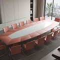 Conference tables and chairs 3d model