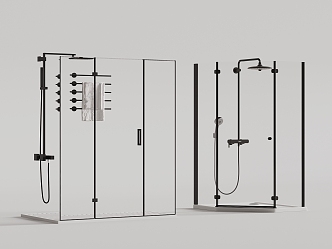 Shower room partition shower 3d model