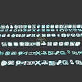 Colorful App Icons With Different Shapes Arranged In Multiple Rows On Black Background
