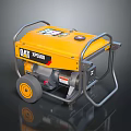 CAT XQ5500 Yellow Generator With Wheels Handle And Control Panel