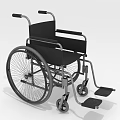 Medical Wheelchair Design With Sturdy Black Frame Armrests And Footrests