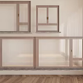 Modern Interior Casement Windows With Wooden Frame And Bright Room Design
