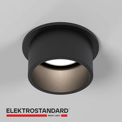 Round Black Downlight Spotlight With Modern Indoor Ceiling Lighting Design 3d model