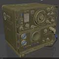 Olive Green Military Radio Device With Motorola Logo Knobs And Ports