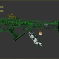 Modern Gun Sci-Fi Firearms Sci-Fi Game Gun Games Firearms Game Gun 3d model