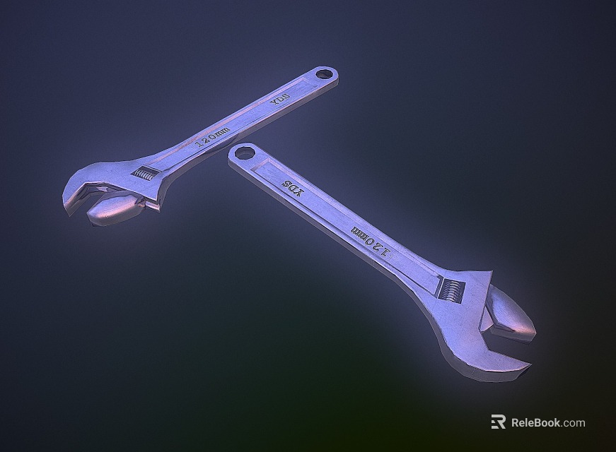 High Quality Metal Adjustable Wrenches Essential Hardware Tools For Home Repairs 3d model 