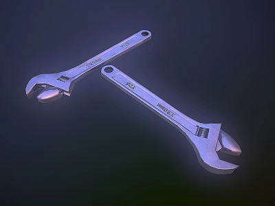 High Quality Metal Adjustable Wrenches Essential Hardware Tools For Home Repairs 3d model