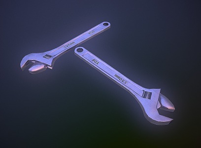 Wrench vise pliers hardware tools realistic PBR process sub-era 3d model