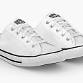 Classic White Canvas Slip On Shoes With Lace Up Design And Black Sole