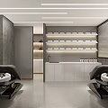Modern Beauty Salon Interior With Stylish Chairs Large Mirrors And Elegant Lighting