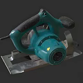 Green Electric Circular Saw As Industrial Cutting Equipment With Ergonomic Handle And Metal Base