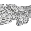 Complex Mechanical Structure With Detailed Sci Fi Design And Intricate Components