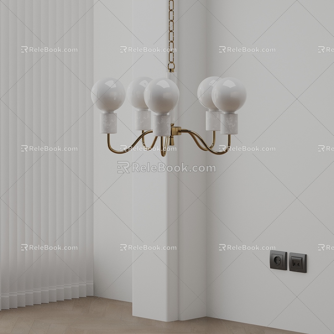 Modern chandelier 3d model