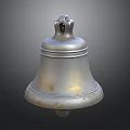 Vintage Silver Metal Decorative Ornament Set With Classic Bell Design And Rustic Finish