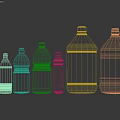 Various Cooking Oil Bottles with Different Sizes and Brands for Household Kitchen Storage
