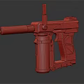 Modern Toy Gun Design With Green Body Number 7 Logo Grip Barrel And Display Screen