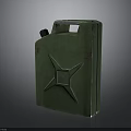 Green Military Fuel Canister With Star Logo And Metal Handle