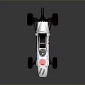 Honda White Race Car With Red Circular Logo And Number 11