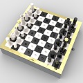 LEGO toy blocks chess board chess pieces 3d model